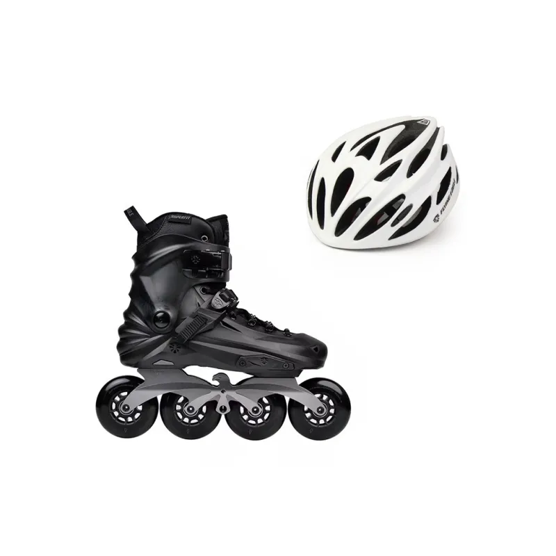 FLYING EAGLE Roller Skate Set PP+PU EPS Liner \ PC Shell Adults, Students, Beginners Unisex 36 46 X7D Black White-1
