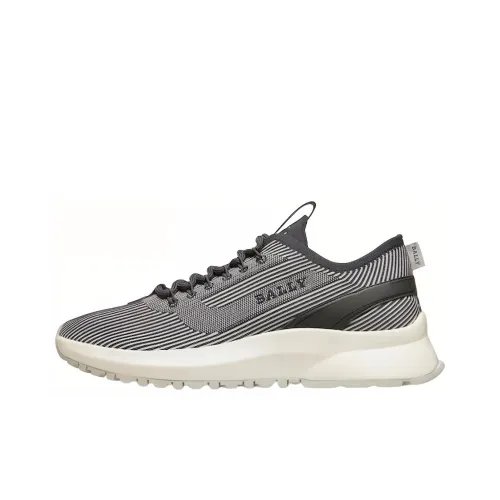 BALLY embroidered-logo Low Top Sports Casual Shoes Men's Blue Gray