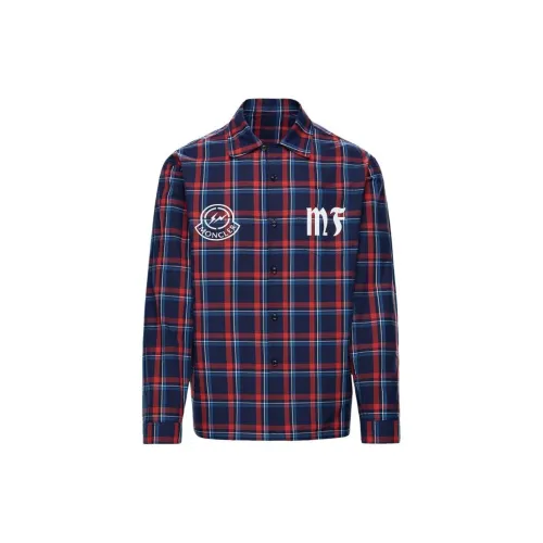 Moncler Shirts Men Red And Blue