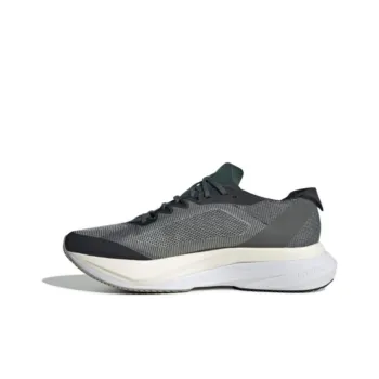 Adidas Adizero Boston 12 Abrasion Resistant Breathable Low Top Carbon Plate Marathon Running Shoes Men's Black Green