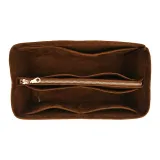 Suede Coffee with Middle Zip Closure
