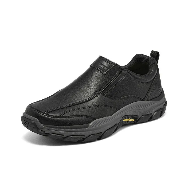 Skechers Respected Shock Absorbers Slip Resistant, Abrasion Resistant, Breathable Low Top Casual Shoes Men's Black-2