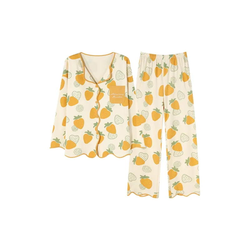 Follow The United States Pajama Set Women's Light Yellow-0