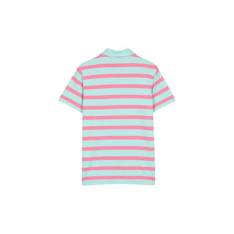 Skechers Polo Shirt Women's Siam Tulip Mint Green Stripes-1
