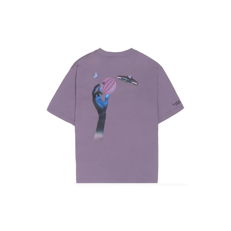 Jordan Set in Sleeve T Shirt Women's Dawn Dark Purple-3