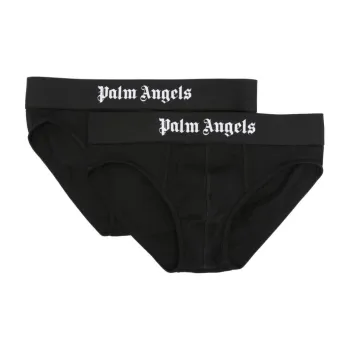 PALM ANGELS Slip Briefs Pack Of 2 Black/Black