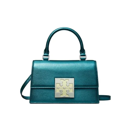 TORY BURCH BON BON Leather Crossbody One Shoulder Handbags Mini Women's Turquoise