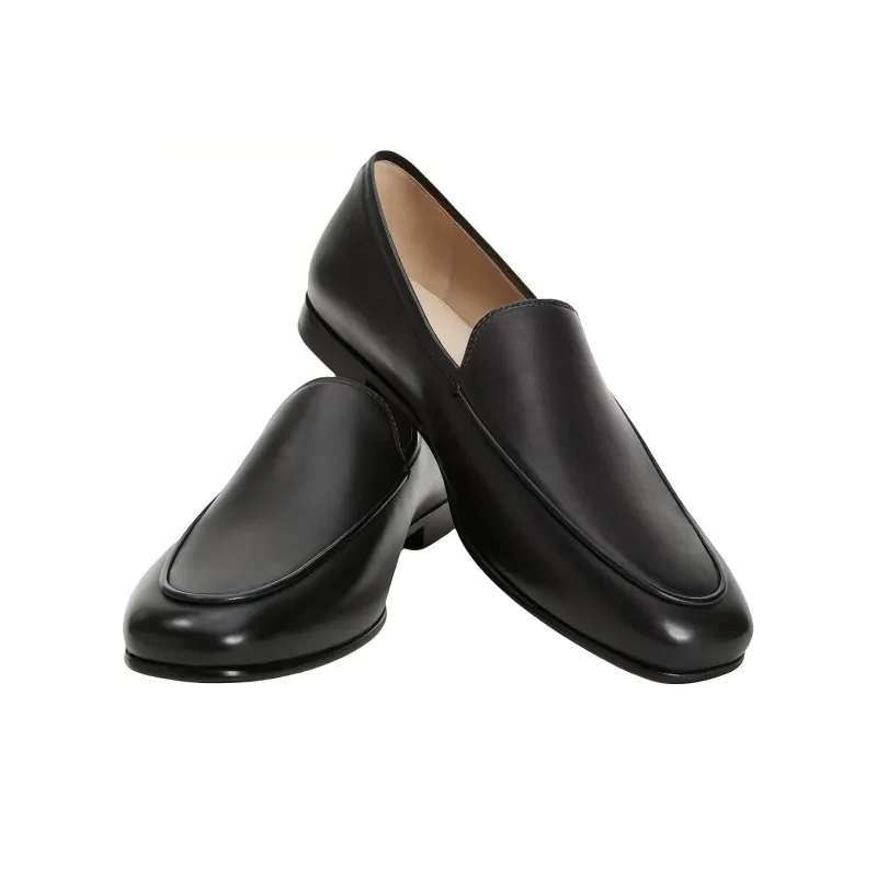 12 STOREEZ Almond toe Leather Loafers Women's-3
