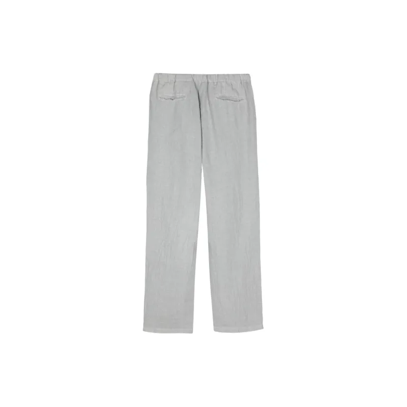 Massimo Alba Linen Chambray Tapered Trousers-1