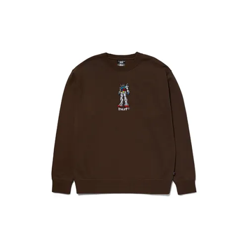 HUF Up To Co-branded Models Sweatshirts Unisex Brown