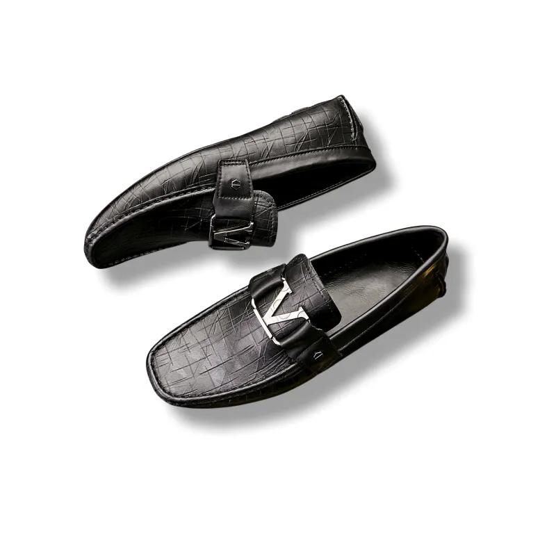 Brounvanm Loafers 2cm Men's Black-4