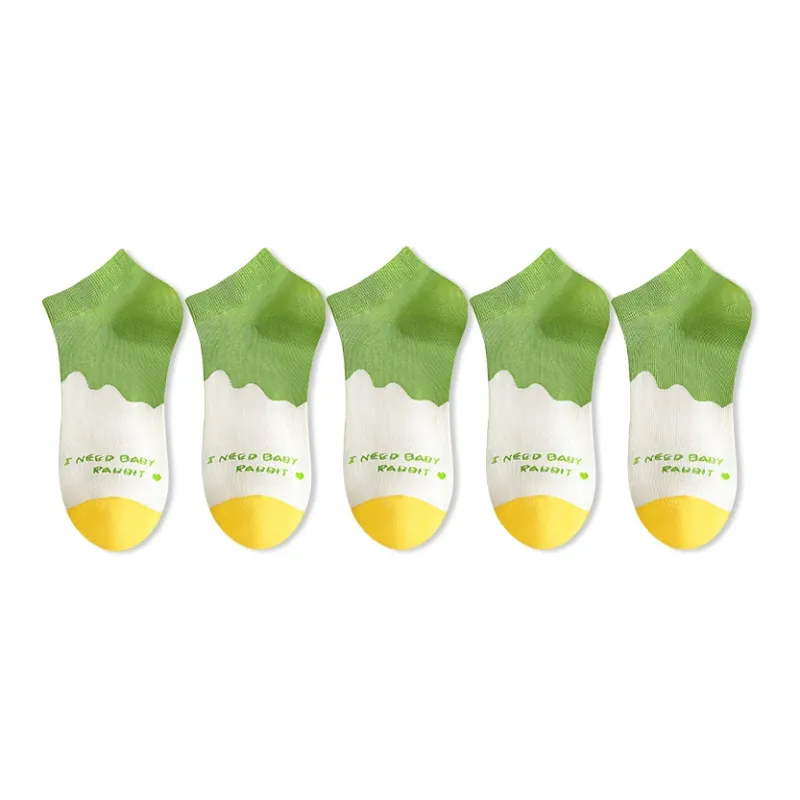 Taste The Color Ankle Socks Women's Pack Of 5-10