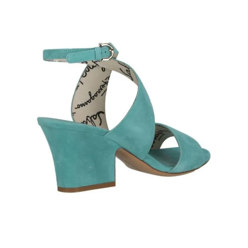 FERRAGAMO One Strap Sandals Women's Blue-4