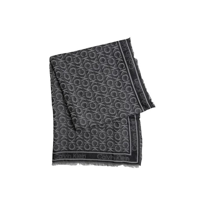 CK/Calvin Klein Silk Scarves Women's Gray/Orange-2