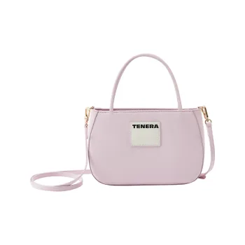 Tenera Environmentally Friendly Plain Leather Material One Shoulder Handbag Unisex Taro Purple