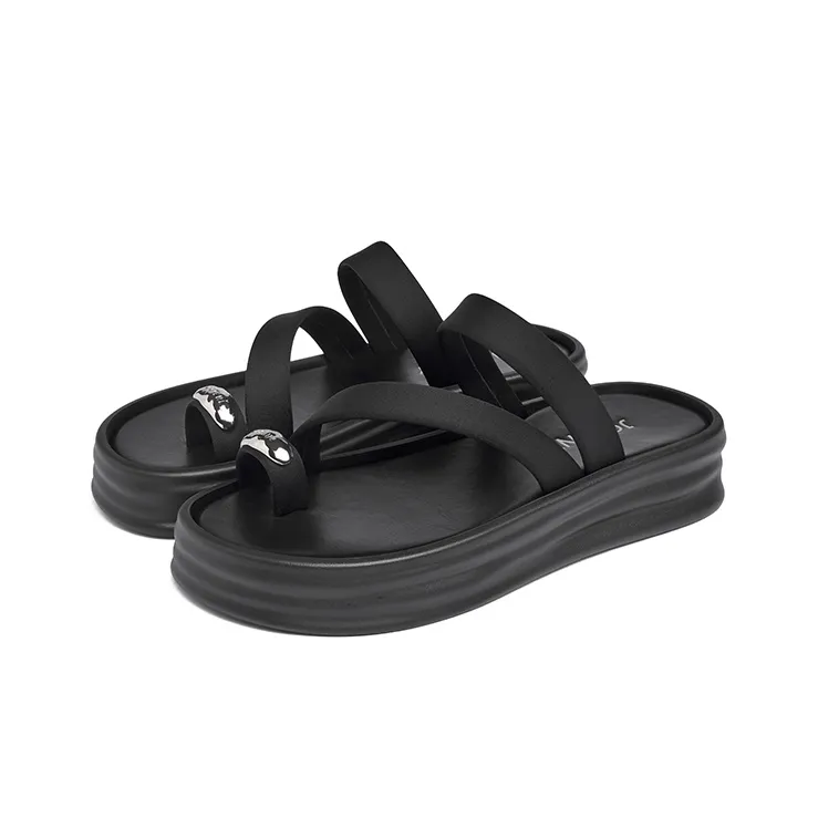 JOSINY Beach Sandals Women's Black, Brown-2