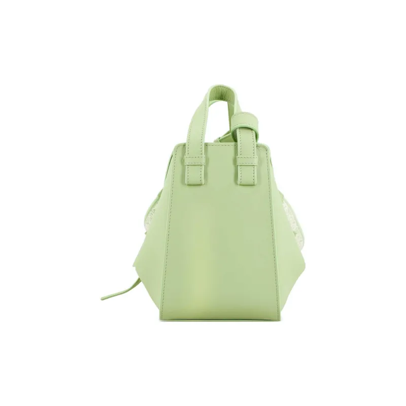 LOEWE Hammock Satin Cow Leather Shoulder Bag, Crossbody Bag, Handbag Regular Women's Okra Glaze Green-6