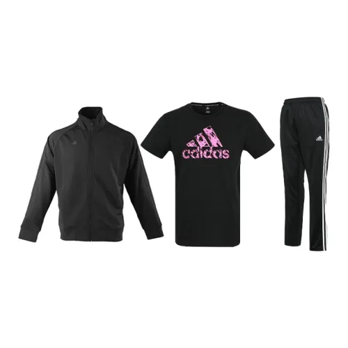 Adidas Casual Sportswear Men Black Set Of 3