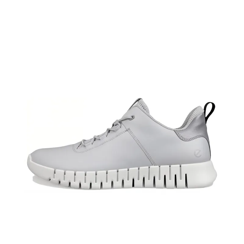 Ecco Low Top Casual Shoes Men's Silver Gray-0
