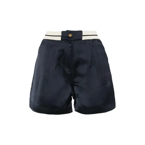 PALM ANGELS Monogram-embroidered Satin-weave Shorts