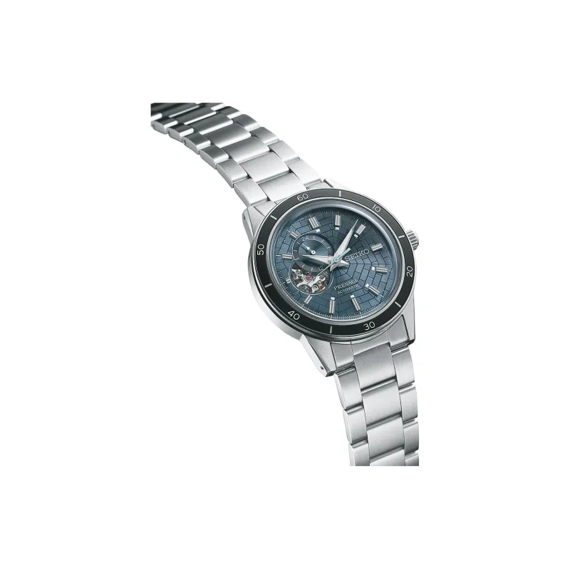 SEIKO Presage Series Mechanical Movement Stainless Steel Strap Watch Men's Watches Blue Dial-2