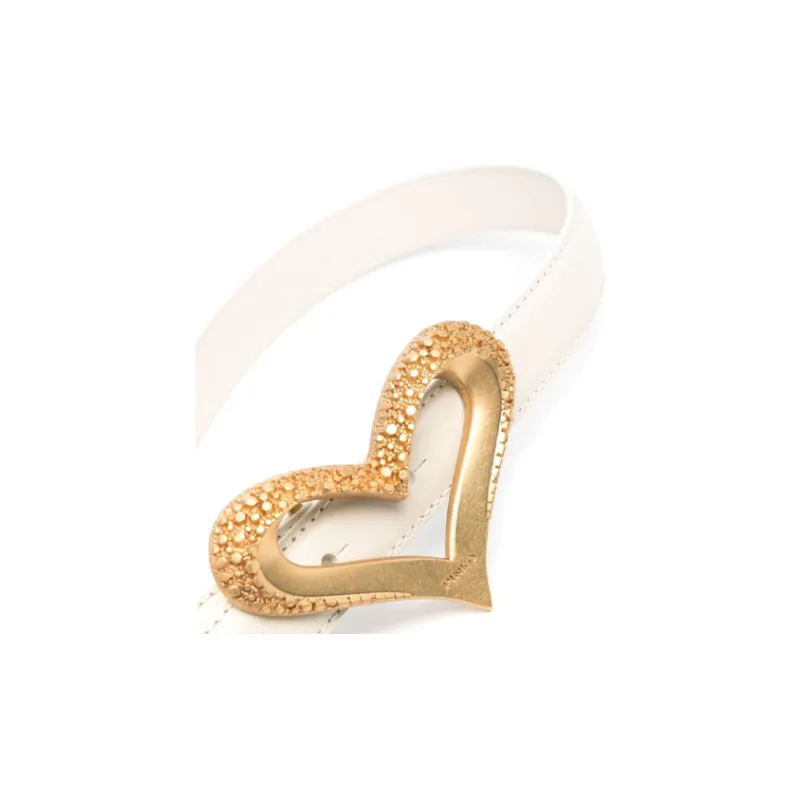 PINKO Heart-buckle Leather Belt-1