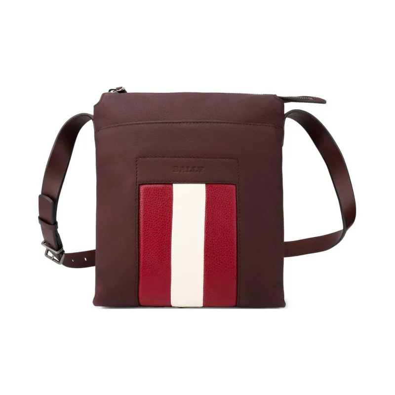 BALLY Cow Leather Messenger Bag Crossbody Bags Shoulder Bags Men's Brown-1
