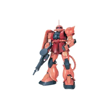 BANDAI PG 1/60 Zaku Red Zaku 2 Red Shaiya Custom Machine With LED Light Model Kits