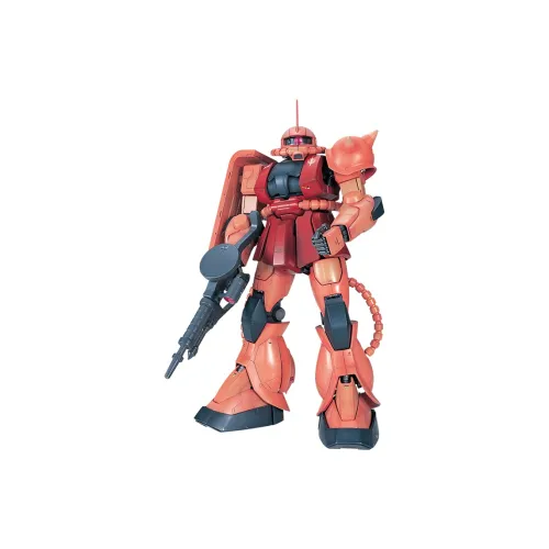 BANDAI PG 1/60 Zaku Red Zaku 2 Red Shaiya Custom Machine With LED Light Model Kits