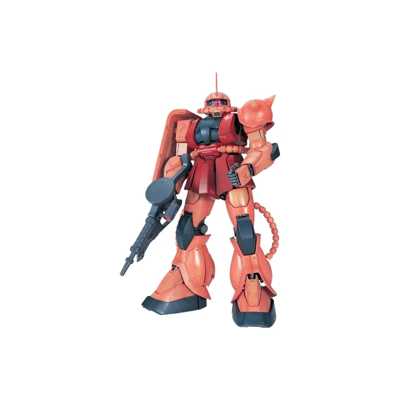 BANDAI PG 1/60 Zaku Red Zaku 2 Red Shaiya Custom Machine With LED Light Model Kits-0