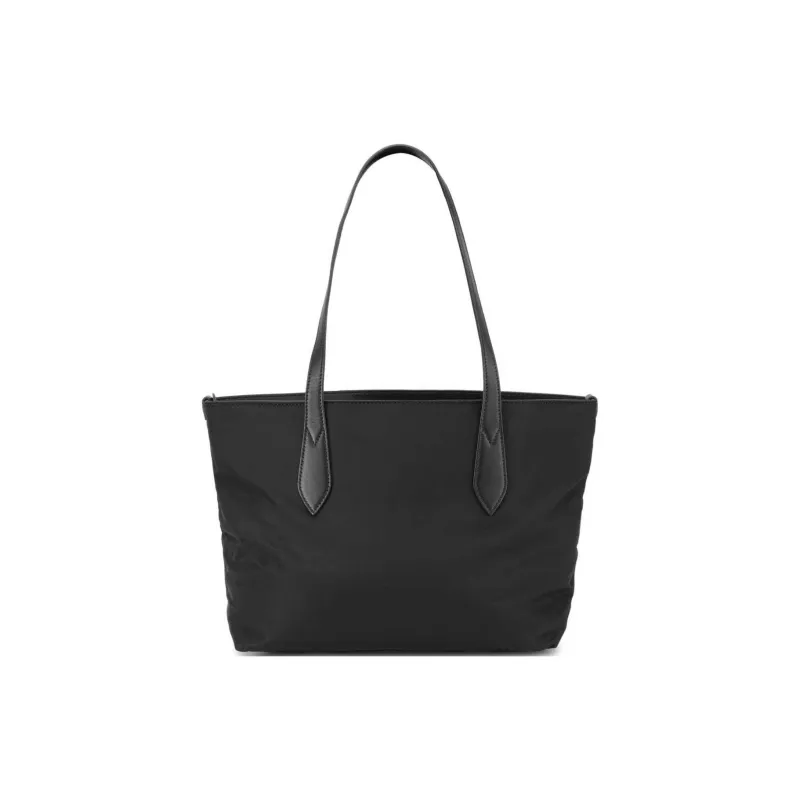 Burberry Calfskin Trim Tote Bag, Shopping Bag, Shoulder Bag, Handbag Small Size Women's Pure Black-3