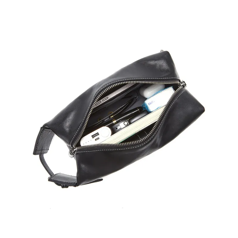 BVP Royal Vegetable Tanned Leather Sling Bag Regular Unisex Black-3