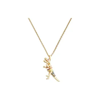 COACH Brass Plated, Czech Glass, Enamel, Cubic Zirconia Necklaces Women's Gold