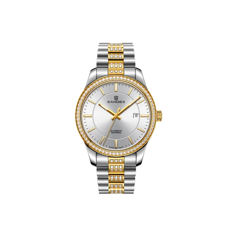 SANDEX Automatic Mechanical Movement Men's Watches 50m Water Resistant Silver Dial-0