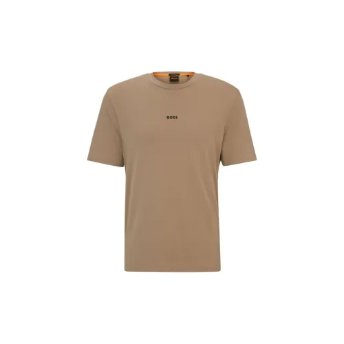 HUGO BOSS T-Shirts Men Light Brown