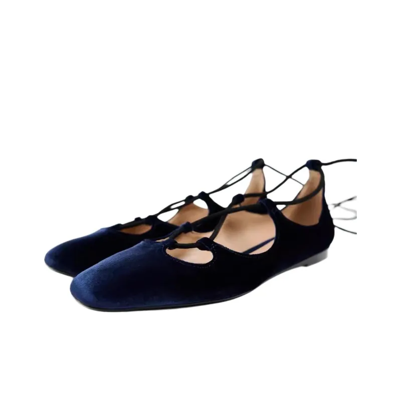 ZARA Casual Single Shoes Women's Dark Blue-2