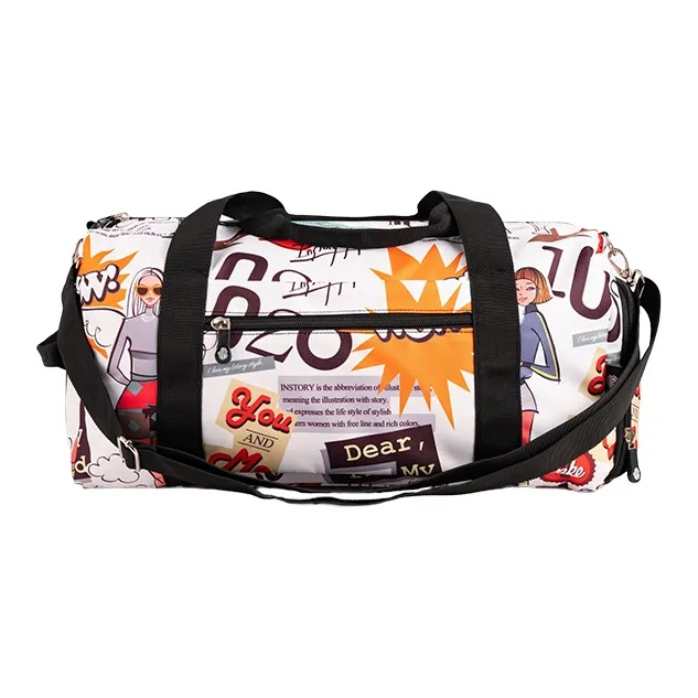 Instory Durable Polyester Gym Bag Travel Bag Large Size Women's Coquette Angel-3