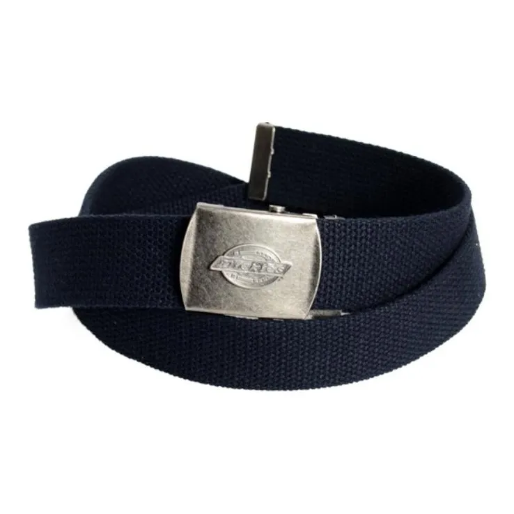 Dickies Emblem Logo Smooth Buckle Leather Belts Men's Multicolor Width: 3CM-0