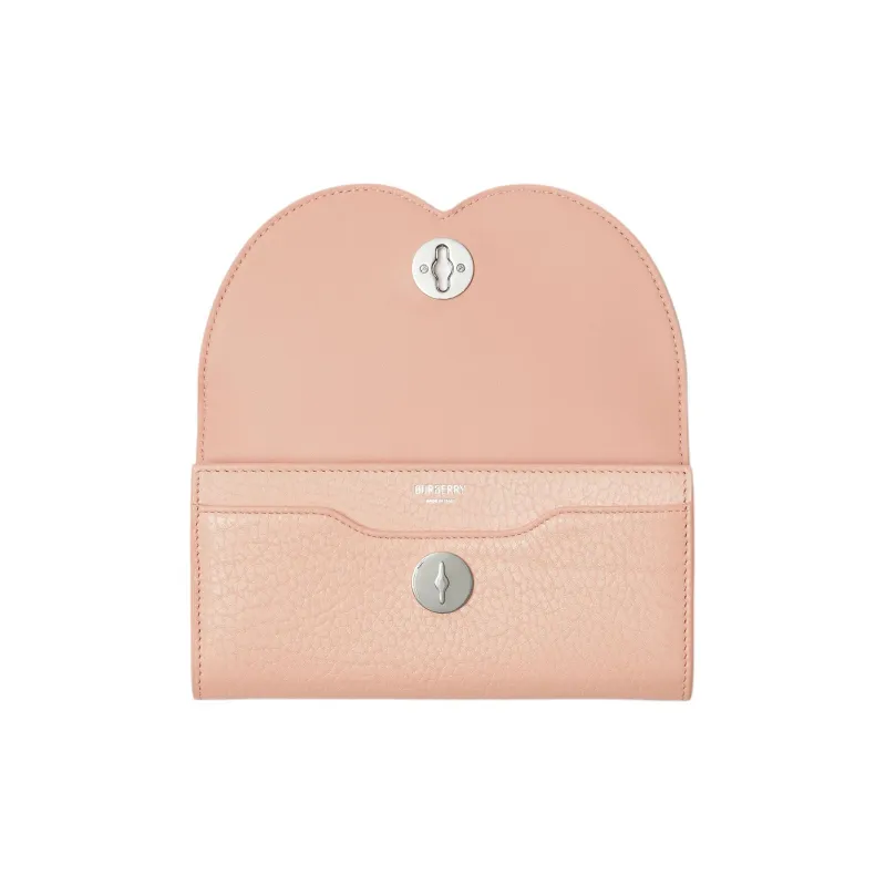 Burberry Grained Calfskin Wallet Women's Blush-2