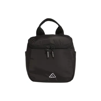 Adidas Recycled Polyester Plain Weave Fabric One Shoulder Handbag Women's Black