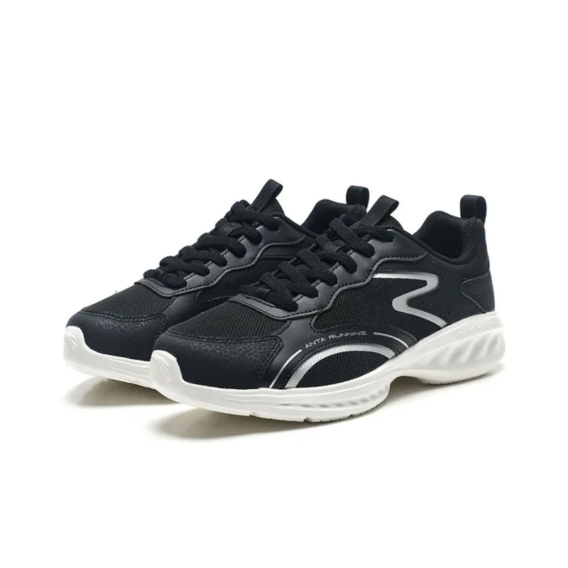 Anta Breathable And Lightweight Low Top Running Shoes Men's Black Silver-2