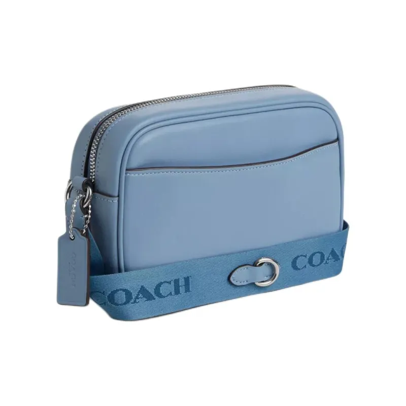 COACH Jamie Premium Calfskin Camera Bag Shoulder Bag Crossbody Bag Small Size Women's Blue-1