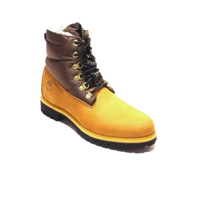 Timberland Ankle Length Martin Boot Low Heel Men's Yellow Brown-2