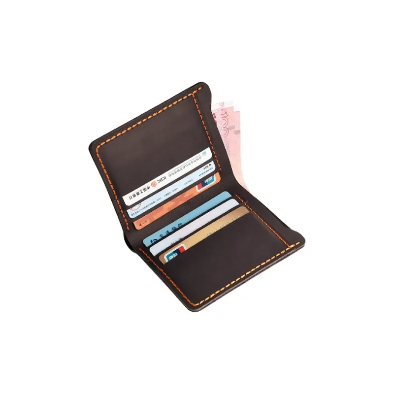 COTECi Cow Leather Card Holder, Coin Purse, Card Holder Regular Unisex Black/Dark Brown/Coffee-7