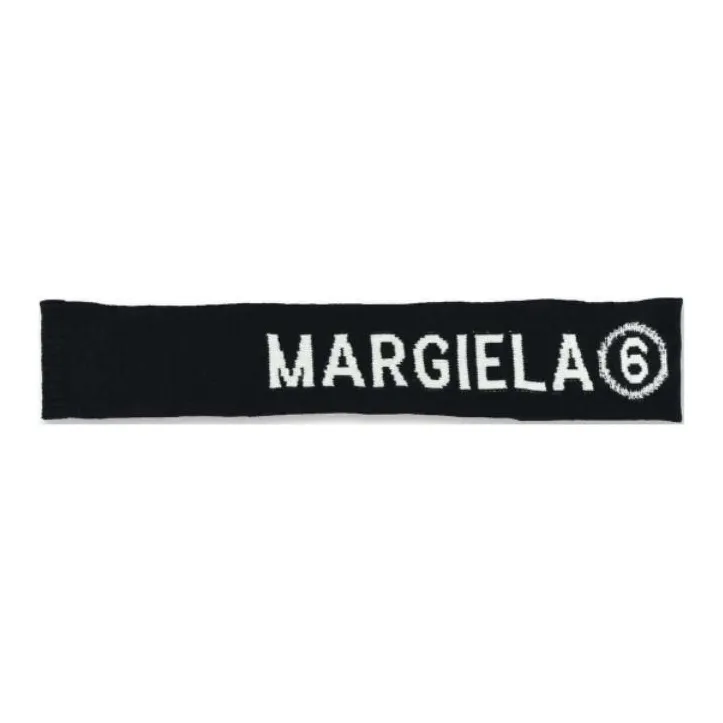 MM6 Maison Margiela Logo Intarsia Knit Scarf-3