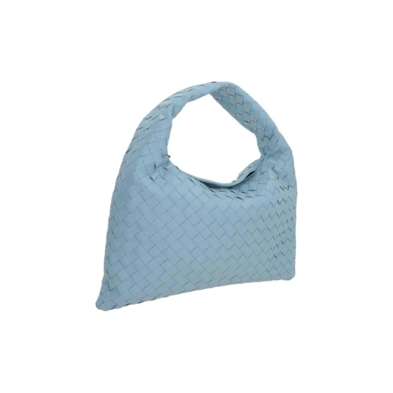 Bottega Veneta Calfskin Handbag Small Size Women's Light Blue-1