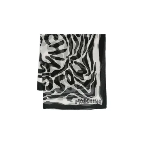 MOSCHINO Zebra-print Silk Scarf