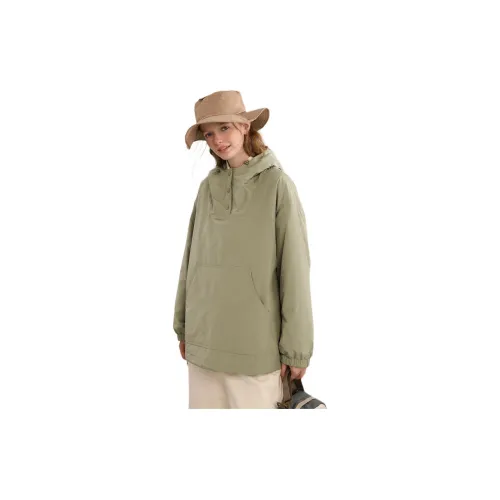 Asuka and new sake Puffer Jackets Women's Gray Green