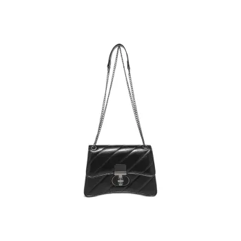 Carksky PU Shoulder Bag Crossbody Bag Hourglass Bag Regular Women's Black