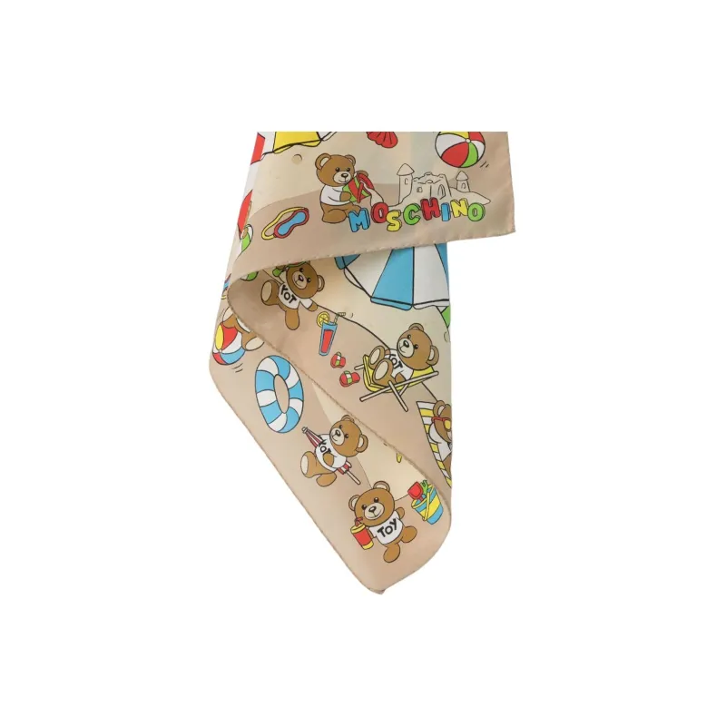 MOSCHINO Teddy Bear Silk Scarf-1